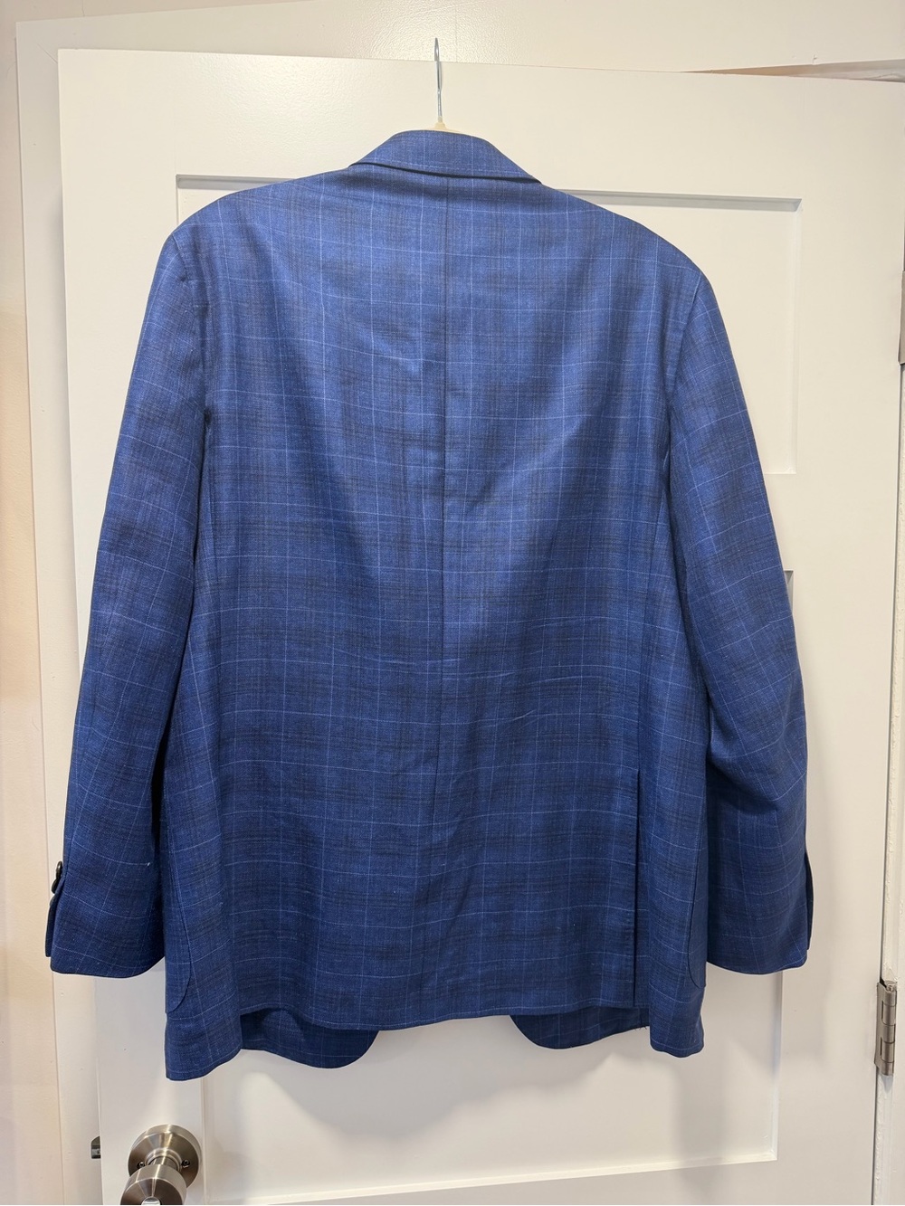 Canali Blue Plaid Sport Coat Blazer - Picture 3 of 7